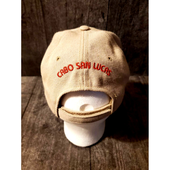 The Giggling Marlin Bar & Grille Cabo San Lucas Adjust. Hat Tan Adult Logo OSFM - Picture 3 of 7